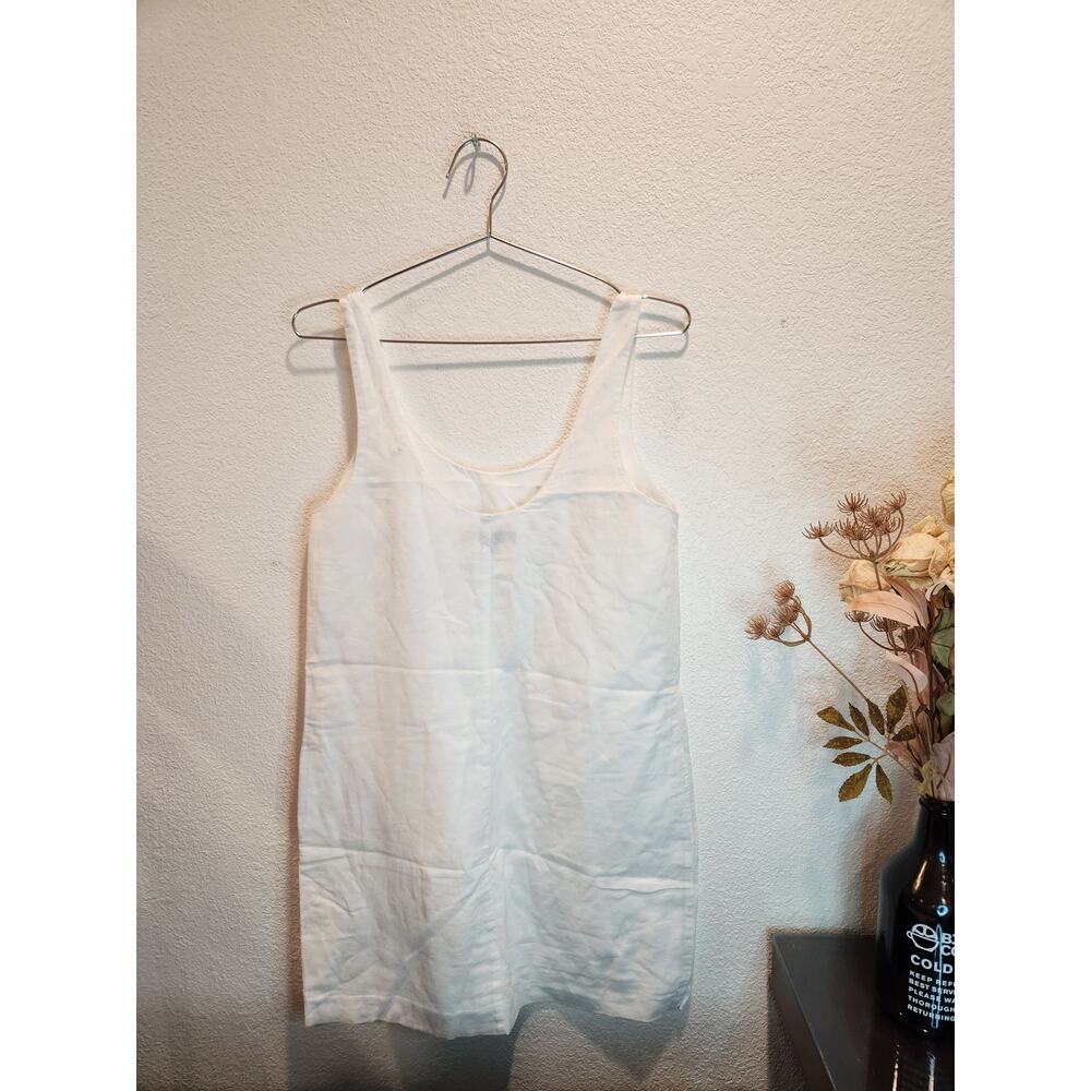 Armani Exchange White Sleeveless Mini Dress